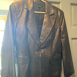 Theory leather blazer